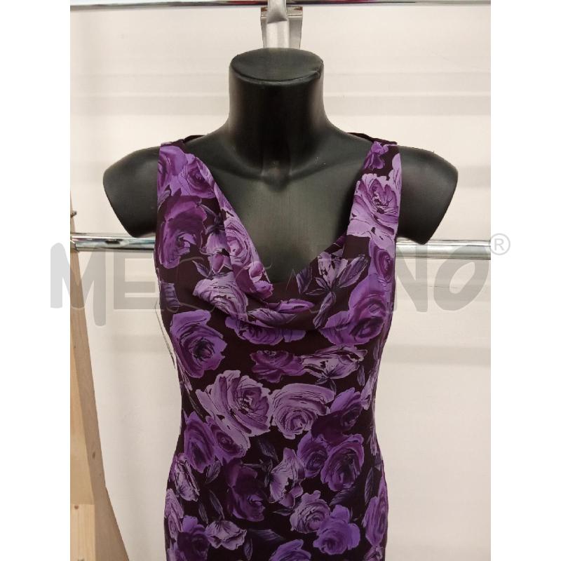 VESTITO DONNA LUNGO FANTASIA VIOLA FIORI TAYLOR | Mercatino dell'Usato San giorgio del sannio 2