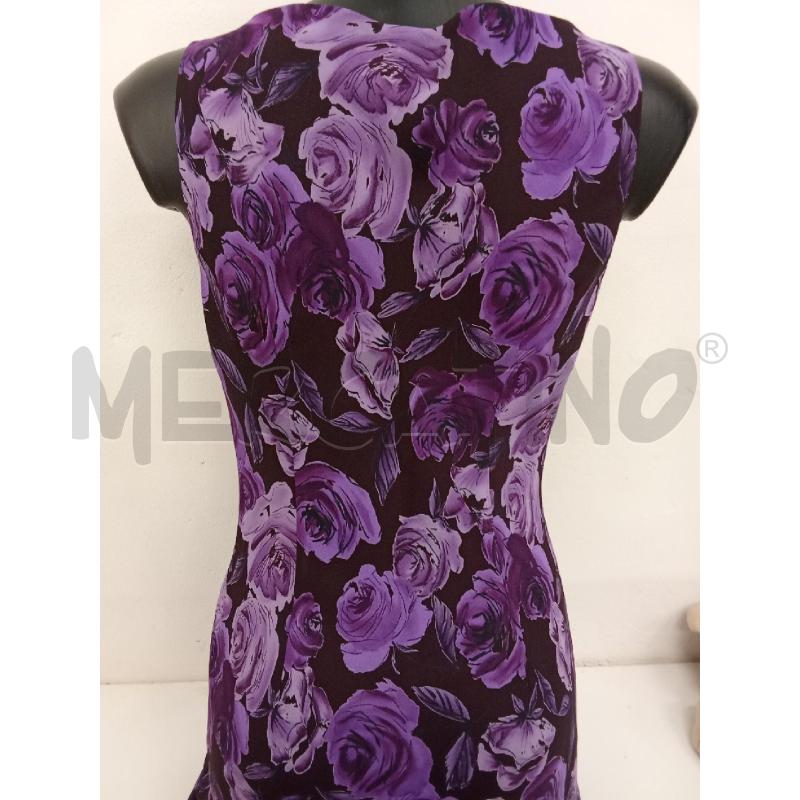 VESTITO DONNA LUNGO FANTASIA VIOLA FIORI TAYLOR | Mercatino dell'Usato San giorgio del sannio 3