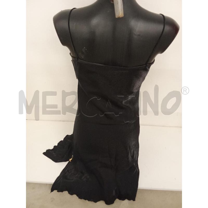 VESTITO DONNA LUNGO NERO ACETATO  STRASS CON SPOLVERINO  | Mercatino dell'Usato San giorgio del sannio 3