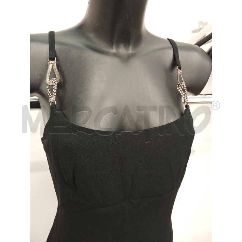 VESTITO DONNA LUNGO NERO BRETELLE SOTTILI ARGENTATE  | Mercatino dell'Usato San giorgio del sannio 2