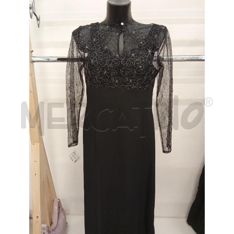 VESTITO DONNA LUNGO NERO ELEG.INS. ARGENTATO | Mercatino dell'Usato San giorgio del sannio 1
