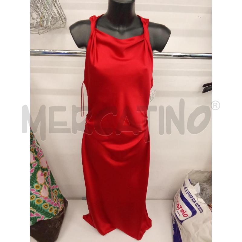 VESTITO DONNA LUNGO RASO BORDEAUX ZARA  | Mercatino dell'Usato San giorgio del sannio 1