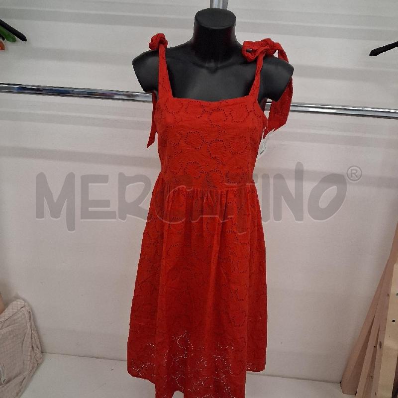 VESTITO DONNA LUNGO ROSSO MACRAMÈ HM  | Mercatino dell'Usato San giorgio del sannio 1