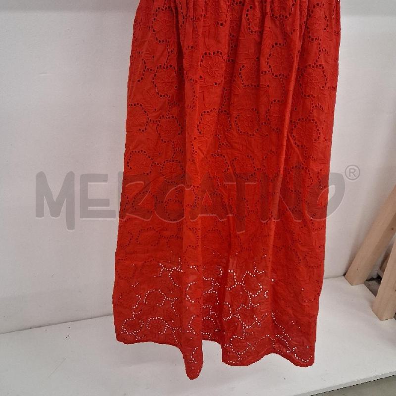VESTITO DONNA LUNGO ROSSO MACRAMÈ HM  | Mercatino dell'Usato San giorgio del sannio 3
