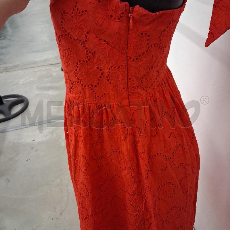 VESTITO DONNA LUNGO ROSSO MACRAMÈ HM  | Mercatino dell'Usato San giorgio del sannio 4