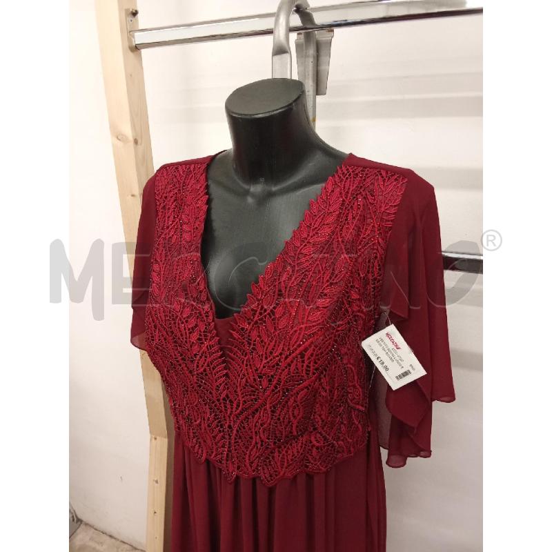 VESTITO DONNA LUNGO ROSSO TOP RICAMO  | Mercatino dell'Usato San giorgio del sannio 1