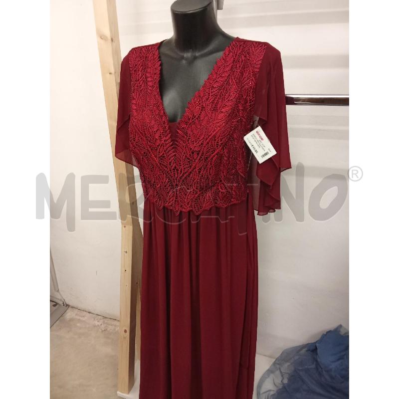 VESTITO DONNA LUNGO ROSSO TOP RICAMO  | Mercatino dell'Usato San giorgio del sannio 2
