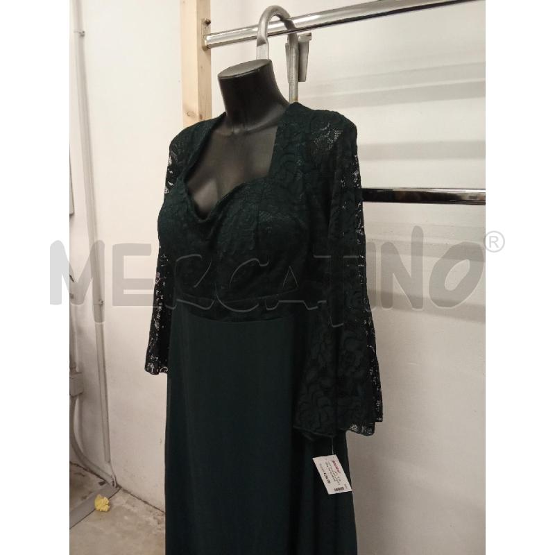 VESTITO DONNA LUNGO VERDE TOP MACRAME  | Mercatino dell'Usato San giorgio del sannio 1