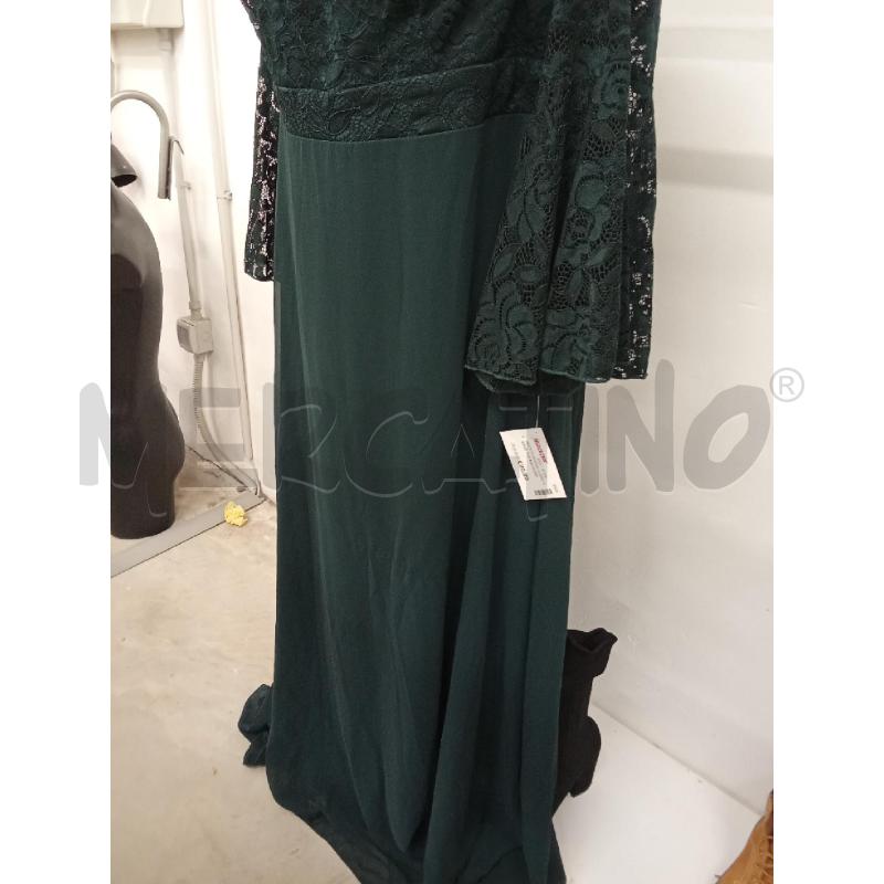 VESTITO DONNA LUNGO VERDE TOP MACRAME  | Mercatino dell'Usato San giorgio del sannio 2