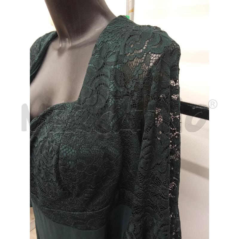 VESTITO DONNA LUNGO VERDE TOP MACRAME  | Mercatino dell'Usato San giorgio del sannio 3