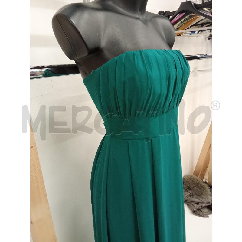 VESTITO DONNA LUNGO  VERDE VILA | Mercatino dell'Usato San giorgio del sannio 3