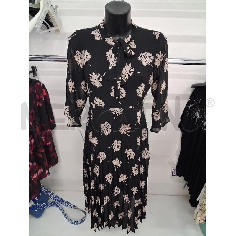 VESTITO DONNA NERO FLORELE BEIGE MAQUEDA  | Mercatino dell'Usato San giorgio del sannio 1
