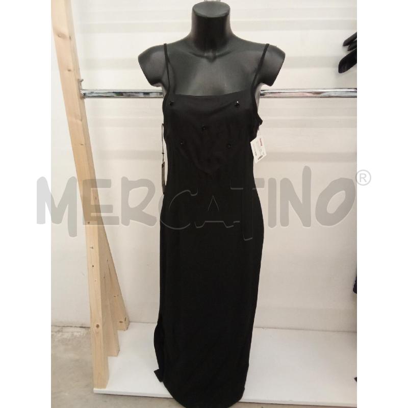 VESTITO DONNA NERO LUNGO LEXIA COLL. FIORI PAILLETES  | Mercatino dell'Usato San giorgio del sannio 1