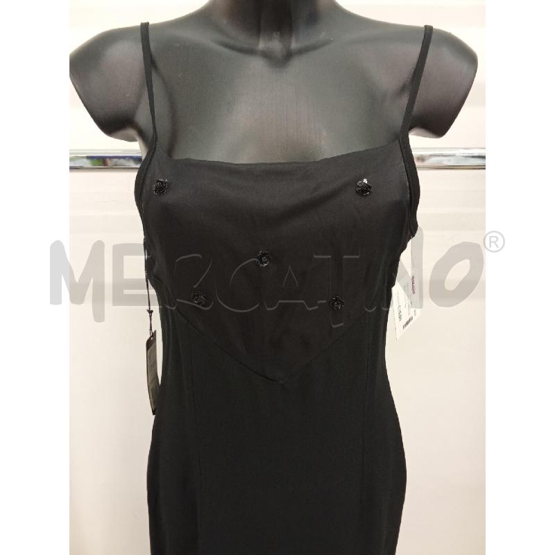 VESTITO DONNA NERO LUNGO LEXIA COLL. FIORI PAILLETES  | Mercatino dell'Usato San giorgio del sannio 2