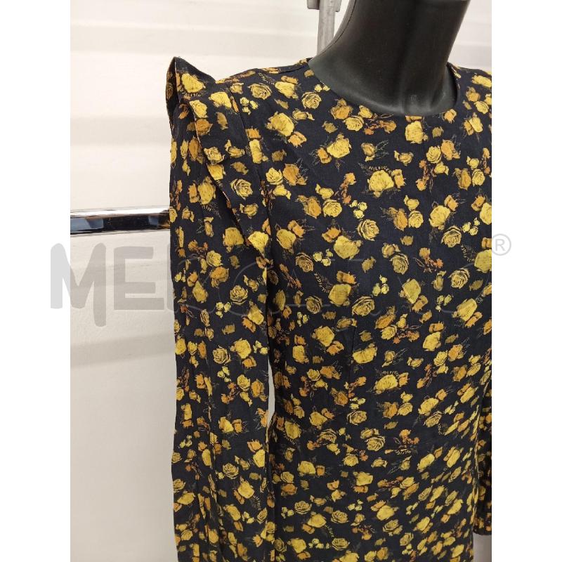 VESTITO DONNA NERO ROSE GIALLE TOMMY HILFIGER MANICHE LUNGHE | Mercatino dell'Usato San giorgio del sannio 2
