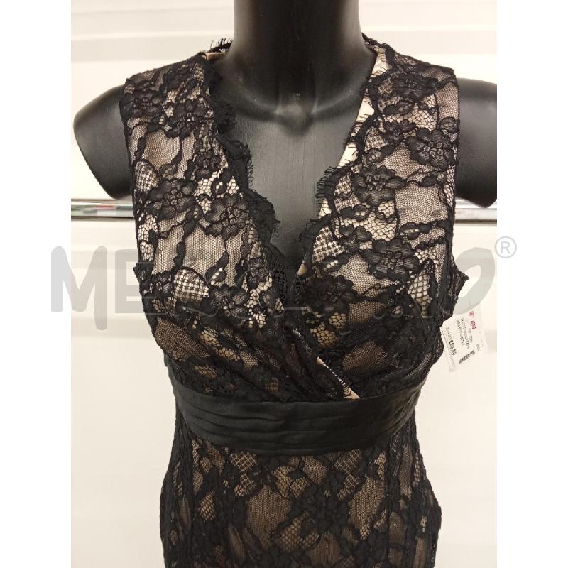 VESTITO DONNA PIZZO NERO SOTTOVESTE CHAMNPAGNE CASTELLANI FLAVIO  | Mercatino dell'Usato San giorgio del sannio 2