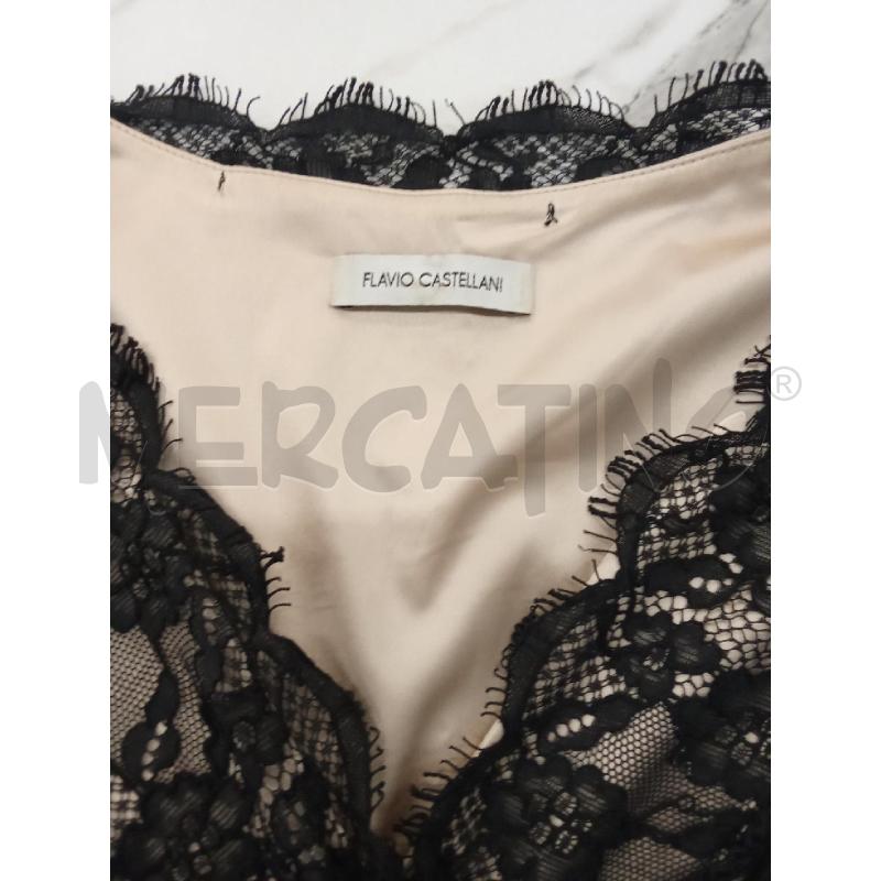 VESTITO DONNA PIZZO NERO SOTTOVESTE CHAMNPAGNE CASTELLANI FLAVIO  | Mercatino dell'Usato San giorgio del sannio 3