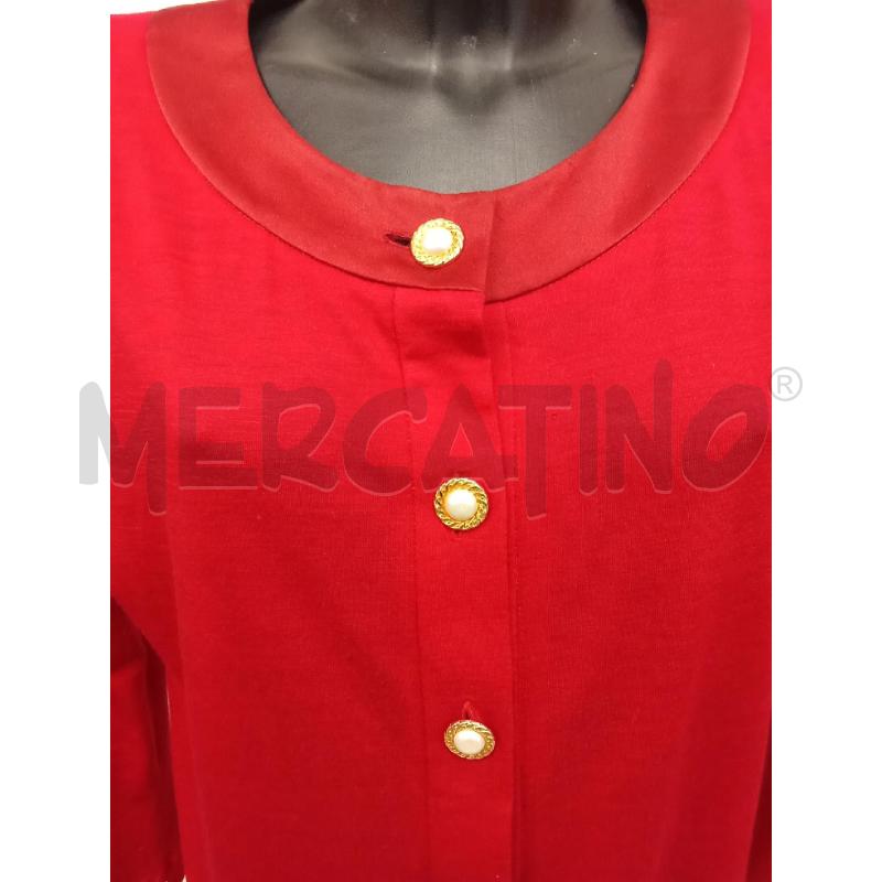 VESTITO DONNA ROSSO CON BOTTONI PERLE LUISA SPAGNOLI | Mercatino dell'Usato San giorgio del sannio 2
