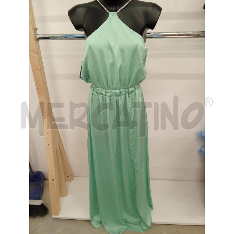 VESTITO DONNA TURCHESE SPALLINE STRASS RINASCIMENTO | Mercatino dell'Usato San giorgio del sannio 1