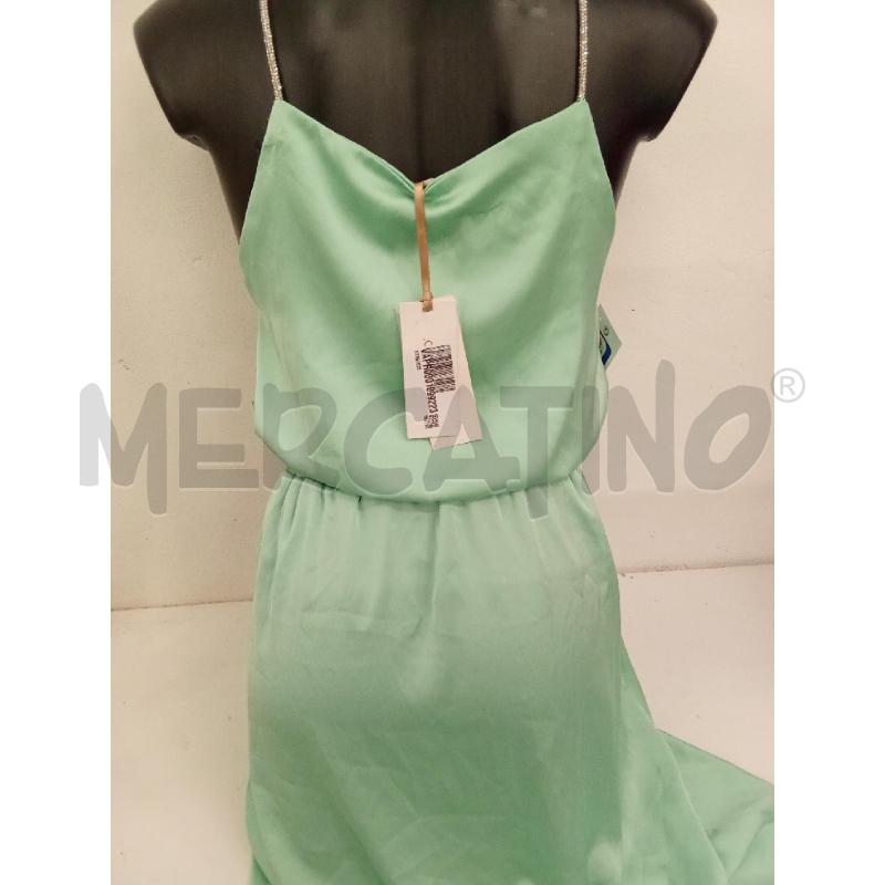 VESTITO DONNA TURCHESE SPALLINE STRASS RINASCIMENTO | Mercatino dell'Usato San giorgio del sannio 4