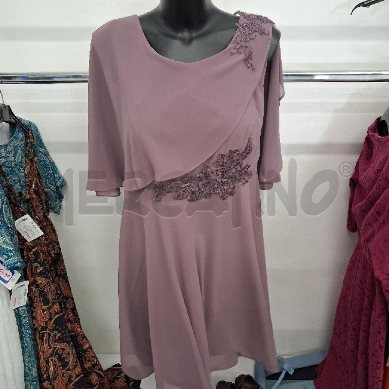 VESTITO DONNA VIOLA VELO STRASS PAILETTES KON SENSO | Mercatino dell'Usato San giorgio del sannio 1