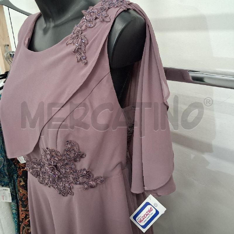 VESTITO DONNA VIOLA VELO STRASS PAILETTES KON SENSO | Mercatino dell'Usato San giorgio del sannio 2