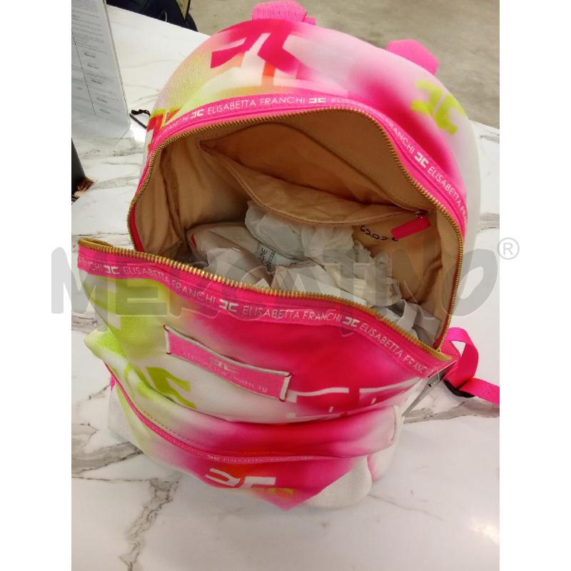 ZAINO DONNA ELISABETTA FRANCHI FUCSIA VERDE  | Mercatino dell'Usato San giorgio del sannio 4