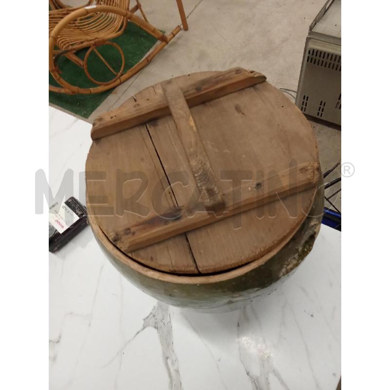 ZITO TERRACOTTASMATO VERDE COPERCHIO LEGNO  | Mercatino dell'Usato San giorgio del sannio 2