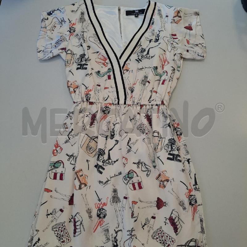 ABITO DONNA ELISABETTA FRANCHI SETA AVORIO DISEGNI | Mercatino dell'Usato Bologna 1