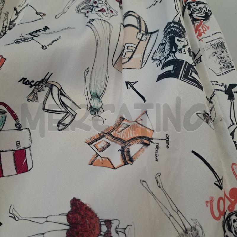 ABITO DONNA ELISABETTA FRANCHI SETA AVORIO DISEGNI | Mercatino dell'Usato Bologna 2