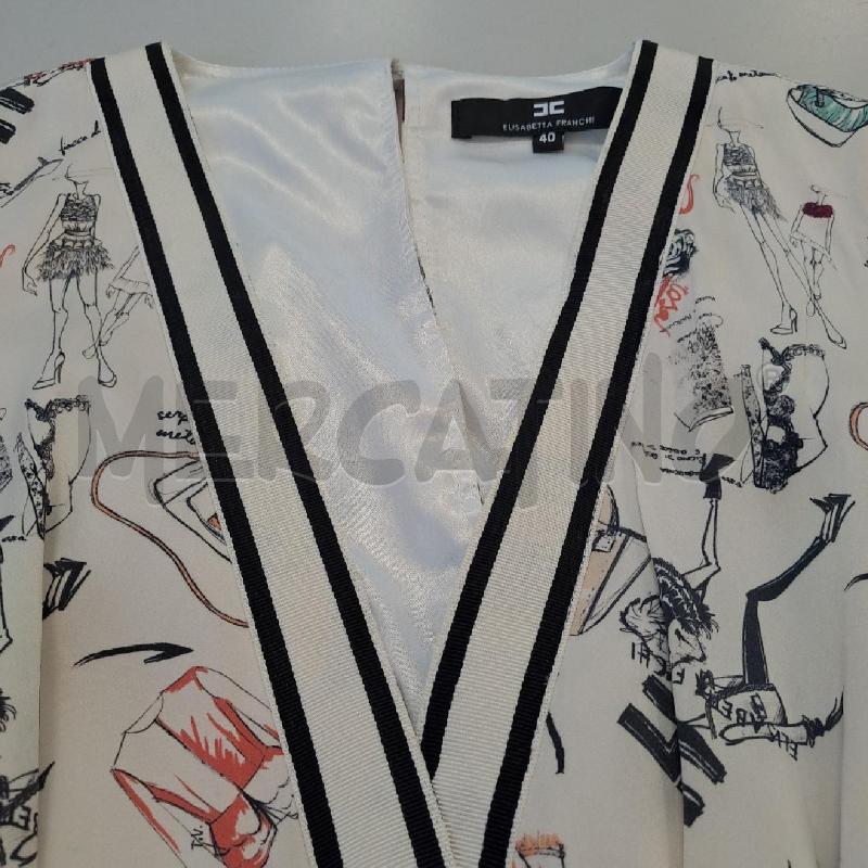 ABITO DONNA ELISABETTA FRANCHI SETA AVORIO DISEGNI | Mercatino dell'Usato Bologna 3