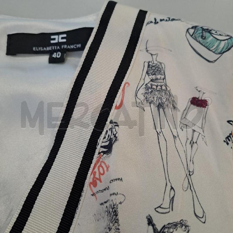 ABITO DONNA ELISABETTA FRANCHI SETA AVORIO DISEGNI | Mercatino dell'Usato Bologna 4