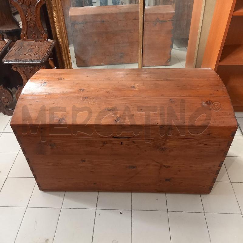 BAULE IN LEGNO COPERCHIO BOMBATO | Mercatino dell'Usato Bologna 1