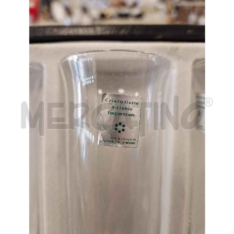 BICCHIERI PZ. 6  BOLLA   CRISTALLERIE IMPERATORE  | Mercatino dell'Usato Bologna 3