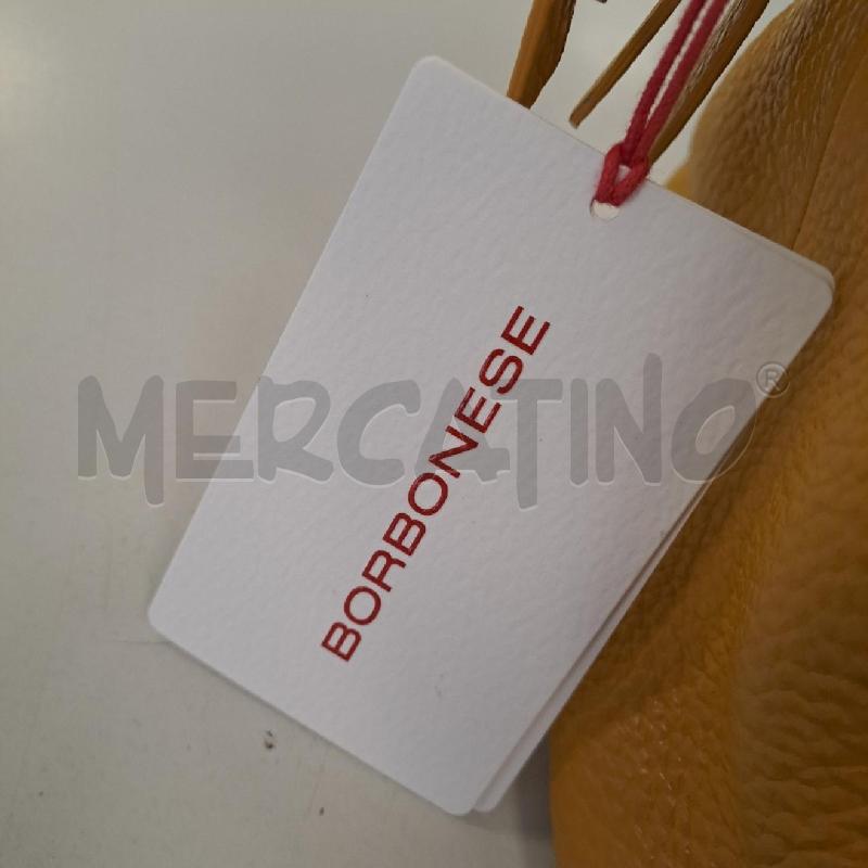 BORSA DONNA BORBONESE PELLE SENAPE | Mercatino dell'Usato Bologna 2