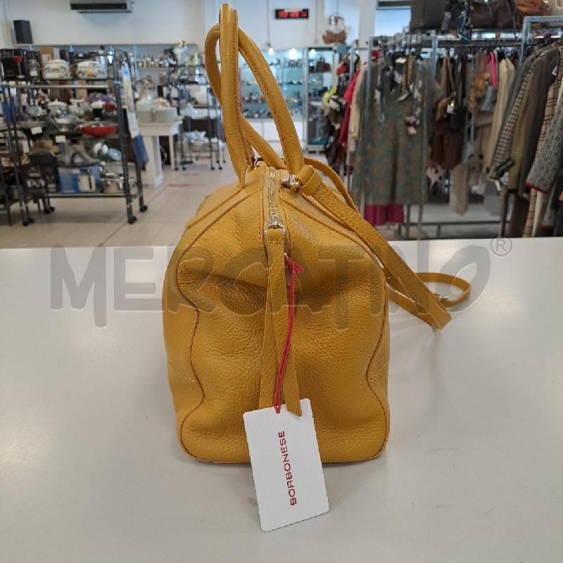 BORSA DONNA BORBONESE PELLE SENAPE | Mercatino dell'Usato Bologna 3