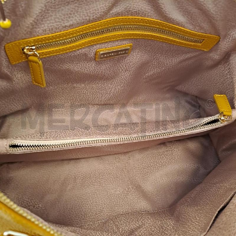 BORSA DONNA BORBONESE PELLE SENAPE | Mercatino dell'Usato Bologna 4