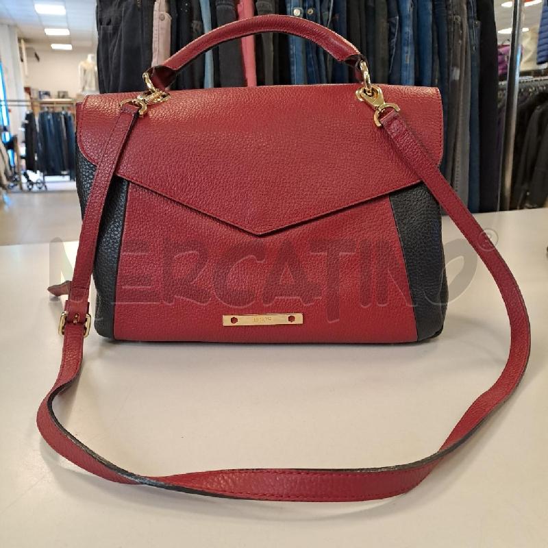 BORSA DONNA BRICS PELLE BORDEAUX E NERO | Mercatino dell'Usato Bologna 1