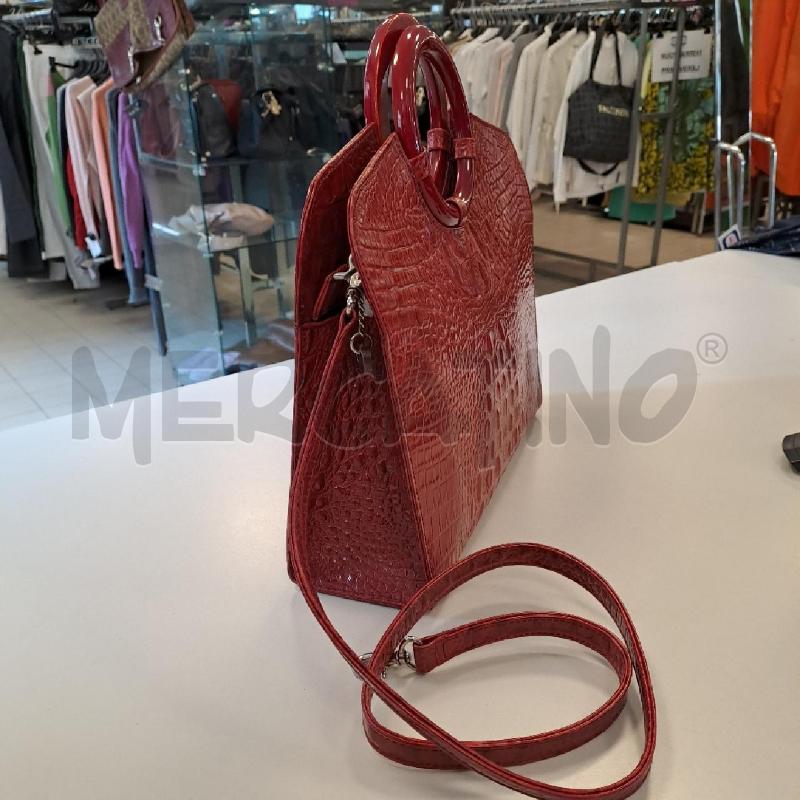 BORSA DONNA CHARLES CALFUN ROSSA COCCO | Mercatino dell'Usato Bologna 2