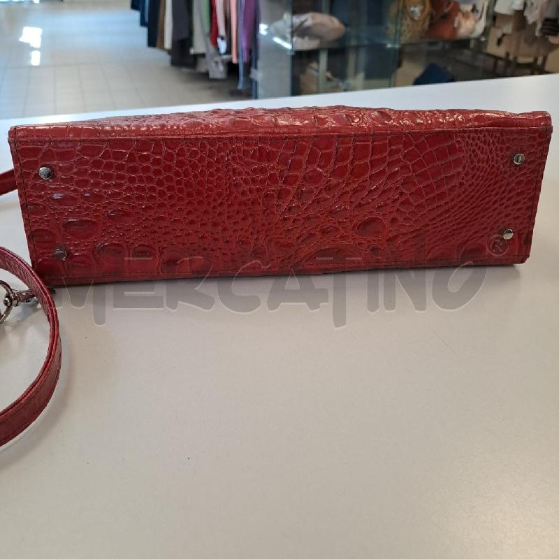 BORSA DONNA CHARLES CALFUN ROSSA COCCO | Mercatino dell'Usato Bologna 4