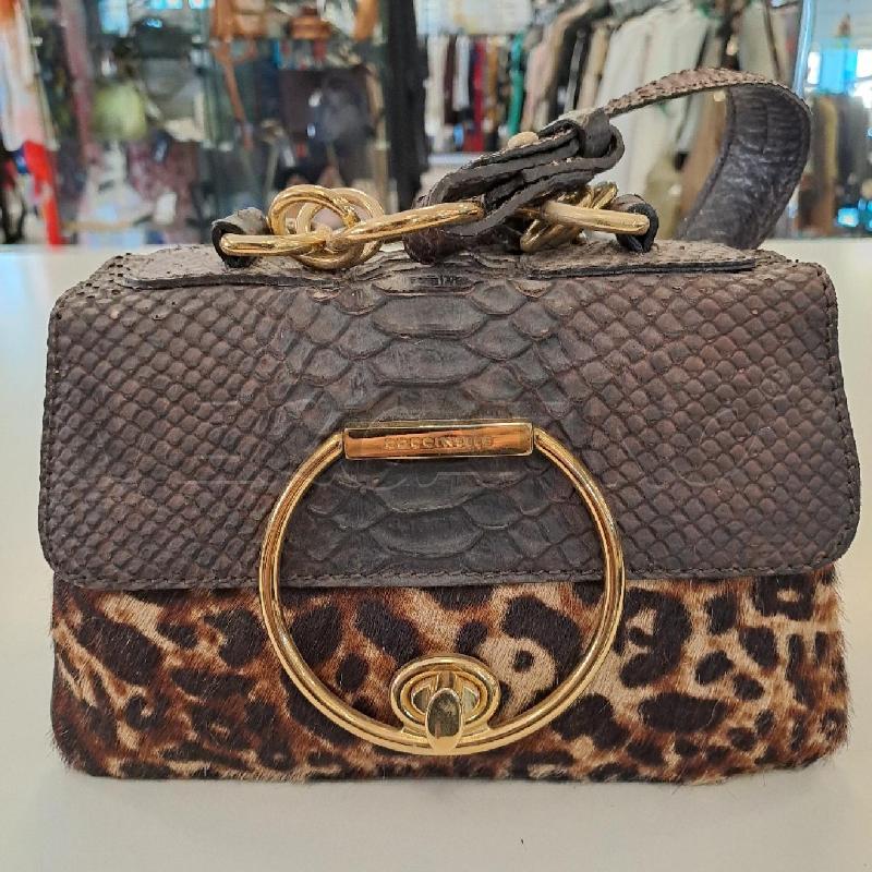 BORSA DONNA COCCINELLE PELLE E CAVALLINO LEOPARDATO | Mercatino dell'Usato Bologna 1
