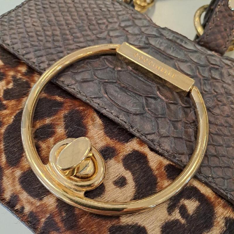 BORSA DONNA COCCINELLE PELLE E CAVALLINO LEOPARDATO | Mercatino dell'Usato Bologna 4