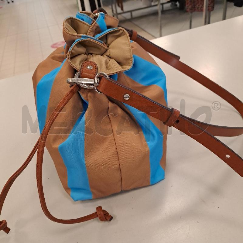 BORSA DONNA MANILA GRACE MARRONE E AZZURRO | Mercatino dell'Usato Bologna 2