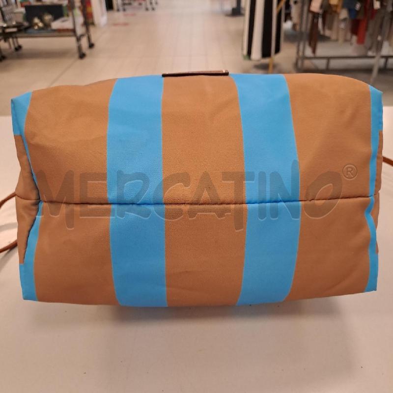 BORSA DONNA MANILA GRACE MARRONE E AZZURRO | Mercatino dell'Usato Bologna 4