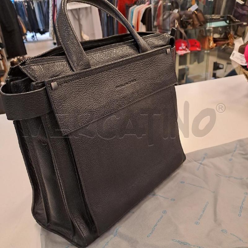 BORSA DONNA NERO PIQUADRO PELLE NERO | Mercatino dell'Usato Bologna 5