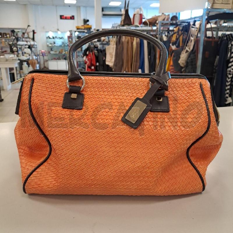 BORSA DONNA POLLINI ARANCIO INTRECCIO | Mercatino dell'Usato Bologna 1