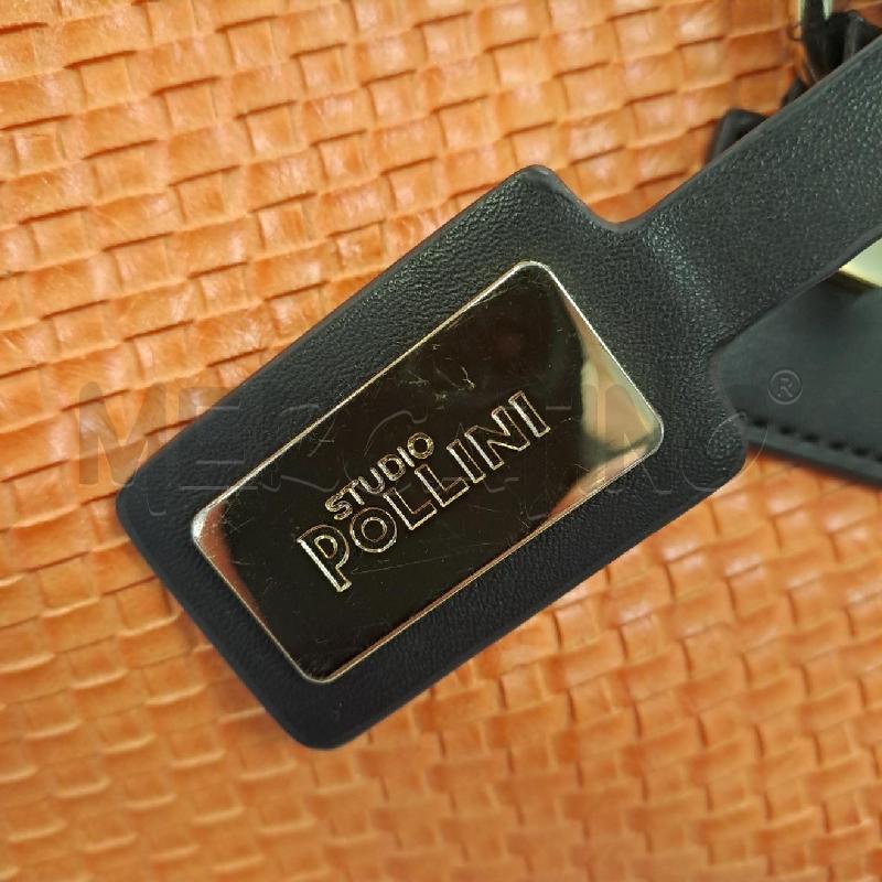 BORSA DONNA POLLINI ARANCIO INTRECCIO | Mercatino dell'Usato Bologna 2
