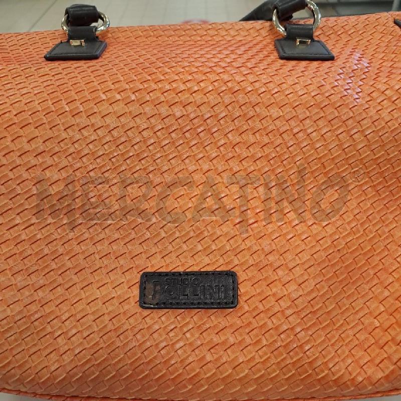 BORSA DONNA POLLINI ARANCIO INTRECCIO | Mercatino dell'Usato Bologna 5