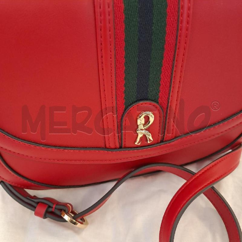 BORSA ROBERTA DI CAMERINO ROSSA MANICO BAMBOO | Mercatino dell'Usato Bologna 3