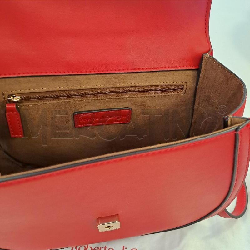 BORSA ROBERTA DI CAMERINO ROSSA MANICO BAMBOO | Mercatino dell'Usato Bologna 4
